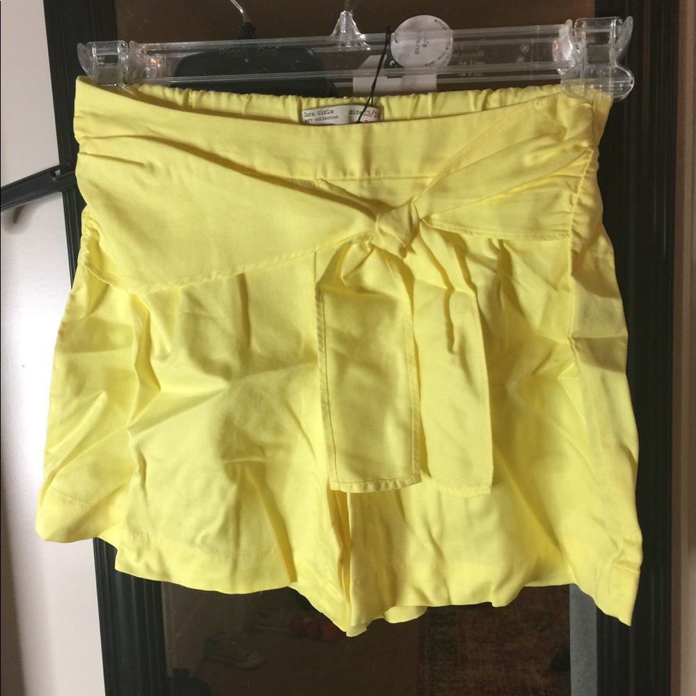 Zara kids yellow shorts